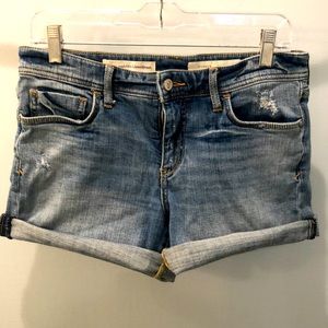 Pilcro and the Letterpress denim shorts